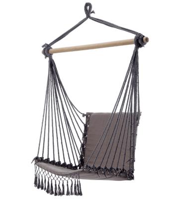 China INS Hammock Chair With Wooden Bar With Fringe Tassel Hanging Chair Swing Chair For Outdoor Or Indoor for sale