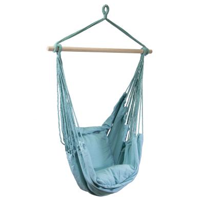 China INS Hammock Chair With Wooden Bar And Pillows Hanging Chair Swing Chair For Outdoor Or Indoor for sale