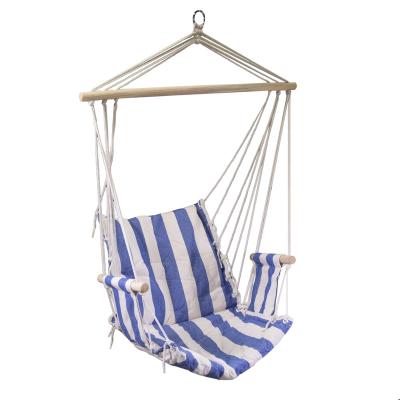 China INS Hammock Chair With Wooden Bar Chair Hanging Swing Chair For Outdoor Or Indoor for sale