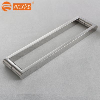 China Modern Custom 304 316 Stainless Steel Door Handle High End Shower Room PSS+SSS Door Handle Bathroom Glass Door Handle for sale