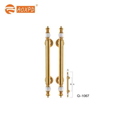 China Modern Metal Door Brass Double Sided Glass Door Pull Handle For Furniture 8 Inch Shower Glass Door Handle for sale