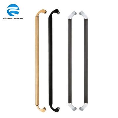 China Modern Customized Glass Door Handle SUS 304 High End 316 Stainless Steel Handle Crystal Glass Door Handle for sale