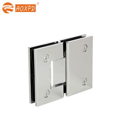 China Easy Installation Bathroom Clip Toilet Shower Room Door Hinge 304 Stainless Steel Frameless Glass Door Clip for sale