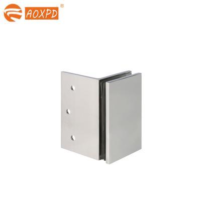 China Easy Installation 304 Stainless Steel Glass Frameless Bathroom Hinge Two Way Glass Door Flange Shower Room Hinge for sale