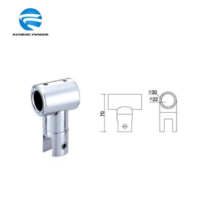 China Easy Installation Chinese Supplier Sus/304 316 Round Bathroom Door Pipe Connection Tee Flange Glass Fixing Accessories for sale