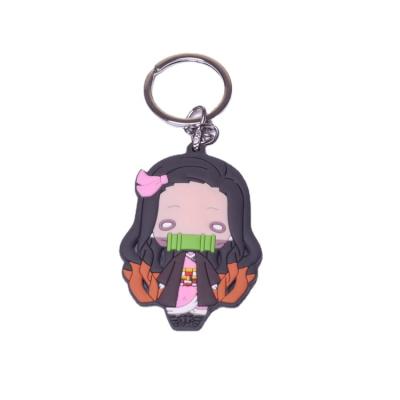 China Decoration Demon Slayer Kyojuro Rengoku Demon Slayer Silicone Tanjiro Nidou Student Rubber Bag Master Agatsuma Zenitsu Pendant for sale