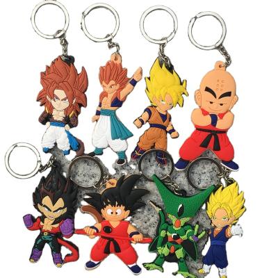 China Dragon Ball Chaveiro PVC Keychain Monkey Keychain Monkey King Silicone Pendant Soft Rubber Double Side Decoration kawaii Anime Dragon for sale