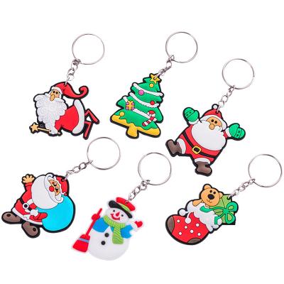 China Custom Glue Rubber Custom Christmas Bell Key Chain Sublimation Christmas Bell Key Chain PVC Decoration 3D Key Chain for sale