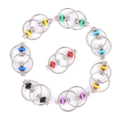 China Carabiner Carabiner Key Chain Cubic Duct Bike Chain Decompression Metal Decompression Key Chain with One Ring Key Chain for sale