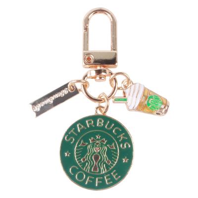 China Wholesale New Starbucks Key Chain Metal+plastic Mini Cup Pendant Starbucks Cup Key Chain Airpods Coffee Accessories for sale