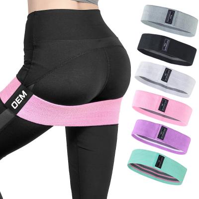 China SHIWEI-1011-12#Custom Logo Cotton Latex Booty Loop Gym Resistance Band Comfortable Hip Band Set Of 3 for sale