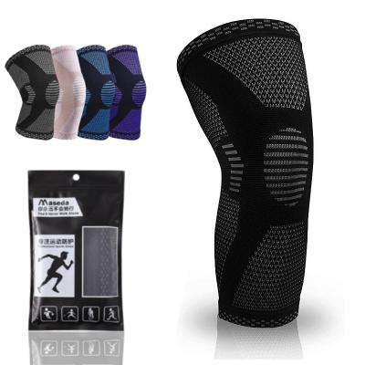 China SHIWEI-2116# Comfortable Adjustable Silicone Knee Brace Sports Binds Nylon Knee Sleeve Knee Support for sale