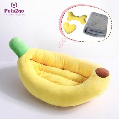 China New Detachable Travel Cartoon Banana Pet Supplies Cat's Nest Small and Medium Dog's Nest for sale