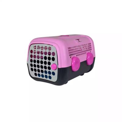 China Breathable Pet Use Large Plastic Dog Carrier Small Carry Cage Box for sale