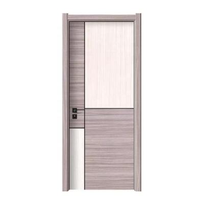 China Modern Interior MDF Soundproof Wood With Frames Main Door Entry Door PVC Bathroom Doors for sale