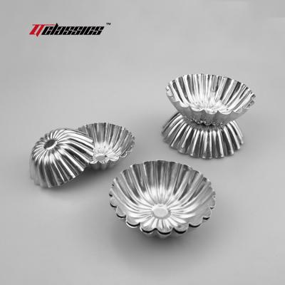 China Reusable Stainless Steel Chrysanthemum Chrysanthemum Cup Cake Sustainable Thickened Tart Mold for sale