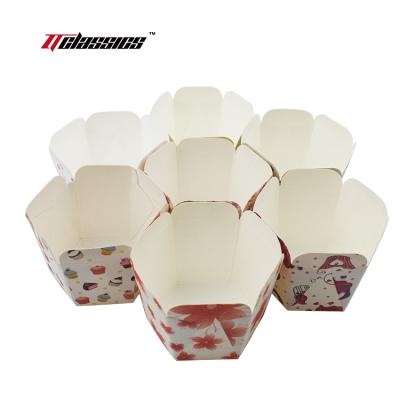 China Disposable Decorate Cupcake Leakproof Paper Cupcake Baking Cups for sale