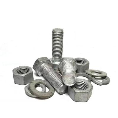 China Power tower carbon steel hexagon hot dip galvanized outer bolt nut special for power tower and communication tower for sale