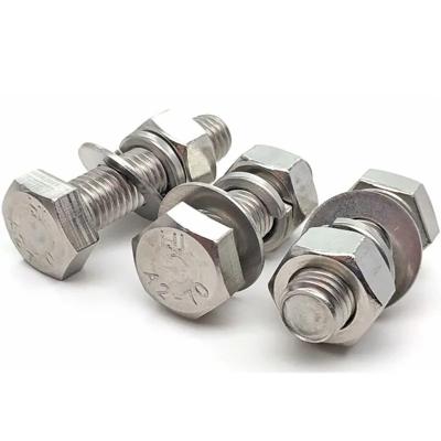 China Construction Premium Stainless Steel DIN933 DIN931 Stainless Steel External Hex Bolt And Nut Hardware Fastener for sale