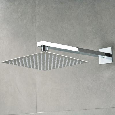 China Without Slide Bar Stainless Steel Square Shower Arm Chromed Rainfall Shower Head Extension for sale