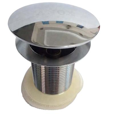 China Modern 304 Stainless Steel Bathroom Deep Sink Pop Up Drain Stopper for sale