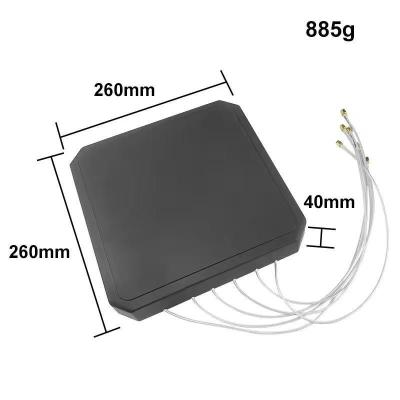 China 6 Band 26cm 17dBi Panel MIMO Directionele Anti Drone Antenne Waterdicht 840-5900 MHz Te koop