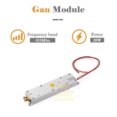 China 433Mhz 20W GaN Anti-Module for Autel Anti Drone System Red DC28-30V Black Gnd White Enable for sale