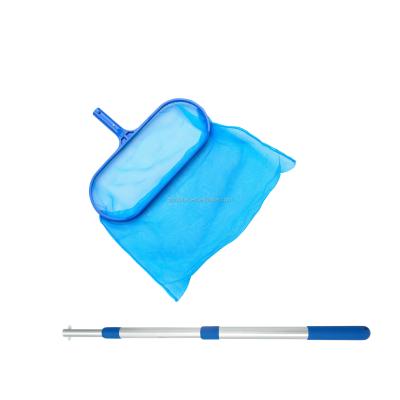 China Hot Tub Convenient Swimming Pool Spa Pond Tool Skimmer Deep Cleaning Net With Telescopic Pole for sale