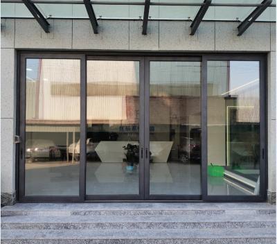 China Large Heat Insulation Frameless Double Glazed Aluminum Interior Silent Automatic Sliding Door for sale