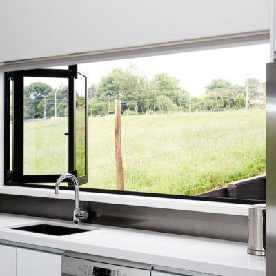 China Kitchen Horizontal Windows Screen Bi Folding Aluminum Folding Folding Windows for sale