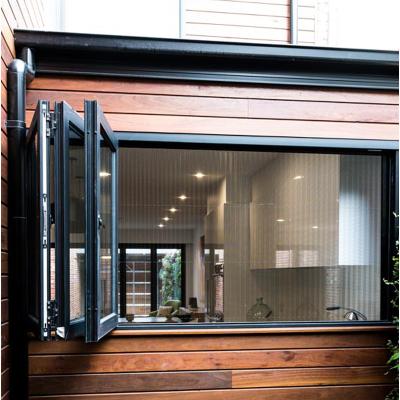 China Vertical Aluminum Folding Screen Window Vertical Aluminum Folding Horizontal Folding Window for sale