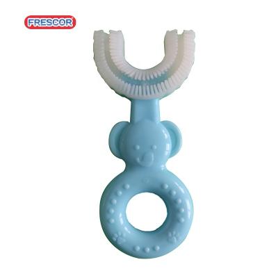 China Non-disposable Manual Silicone Baby Toothbrush Children U Shape Oral Replacement Care Cleaning Brush Kids Tooth Cleaner for sale