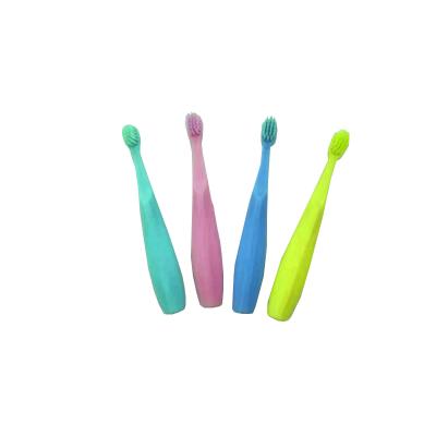 China High Quality Home Cartoon Children Kids Toothbrush With Tongue Cleaner Big Handle For Printing Children Toothbrush for sale