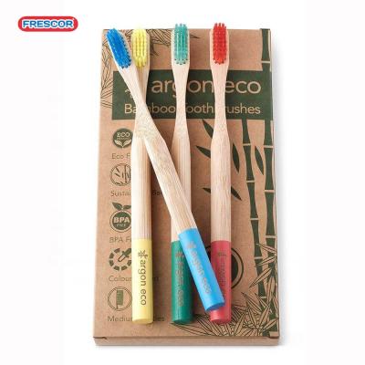 China Eco Friendly Wholesale Healthy 100% Organic Charcoal Bamboo Toothbrush with BPA Free Bristle for sale