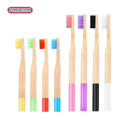 China Custom Engraving Logo Charcoal Moso Bamboo Toothbrush Natural Eco Friendly for sale