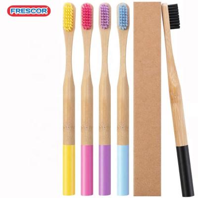 China Free Sample Custom Wholesale Biodegradable Eco Friendly Soft Black Bamboo Toothbrush Bambo Bambu Charcoal Toothbrush Eco Friendly for sale