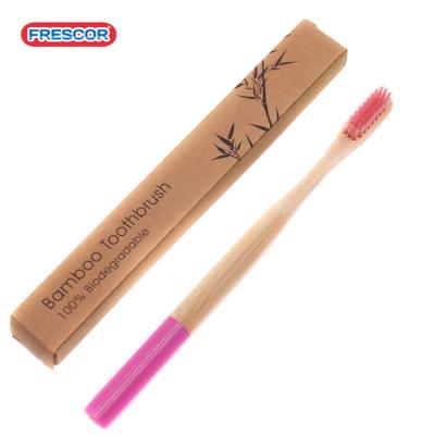 China OEM Customized Disposable Biodegradable Eco Friendly Soft Bristle Hotel Packing And Logo Bamboo Charcoal Toothbrush for sale