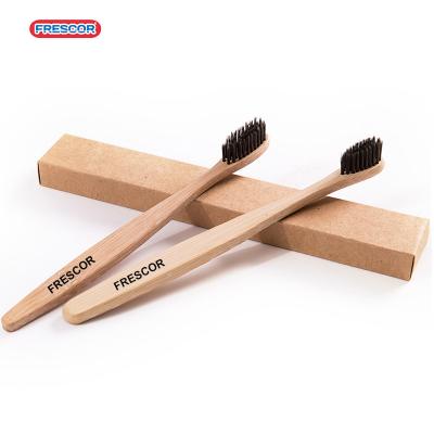 China Eco Friendly Wholesale Healthy 100% Organic Charcoal Bamboo Toothbrush with BPA Free Bristle for sale