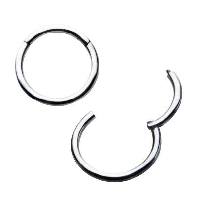 China 20G 0.8mm Thickness ASTM F136 Titanium Septum Clicker Hinged Segment Ring for sale