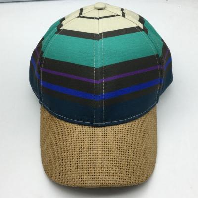 China JOINT Custom Baseball Cap Hat Straw Visor Summer Hats for sale