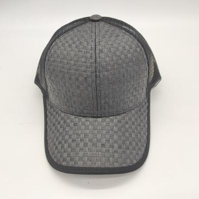 China breathable & Wholesale Fashion Design Waterproof Custom 6 Panel Foam Mesh White Trucker Hat Paper Straw Trucker Snapback Hats for sale