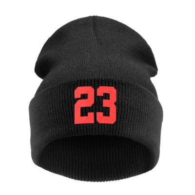 China Red Embroidery Knitted Acrylic Beanie Knitting Pattern Slouchy Hiphop 100 COMMON Beanie With 23 Fashion for sale