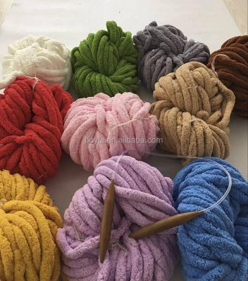 China Reuzechunky crochet hand knitting chenille-Garen voor Dekens Te koop