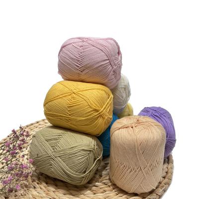 China 100% Mercerized Cotton Yarn 8 Ply Cotton Worsted Yarn Soft Breathable And Comfortable for sale