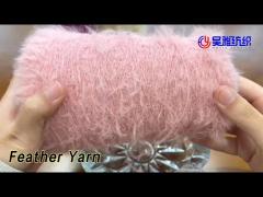 High Nylon Feather Yarn 7NM Count Flexible For Scarf Knitting