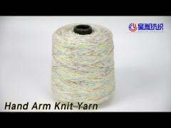 Fancy Hand Arm Knit Yarn Multiple Braided Space Dyed Cotton Nylon