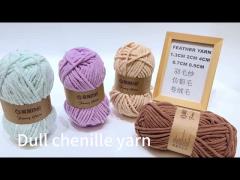 1/0.75NM Create Stunning Designs with Polyester chenille yarn hand knitting Dull Snow Yarn: Ideal fo