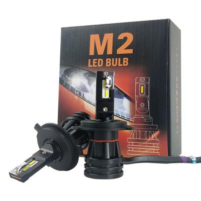 China Small size H1 H3 H4 H7 9005 system 12000LM 9006 H7 H4 HI LO csp m2 high lumen led headlight for sale