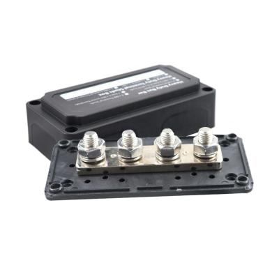 China Heavy Duty Weatherproof Boat DC 300A 4 Studs Terminal Studs Copper Busbar Etc Marine Box Amomd rv 48V of car rv boat rv truck for sale