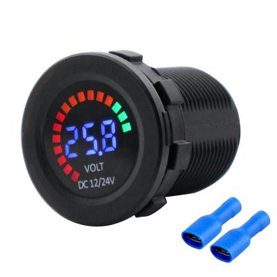 China Motorcycle car/boat/camper/caravans/dc 12 trailer etc. Travel Amomd - 24V LED Digital Display Voltage Meter Only With Low Voltage Beep Reminder Voltagemeter for sale